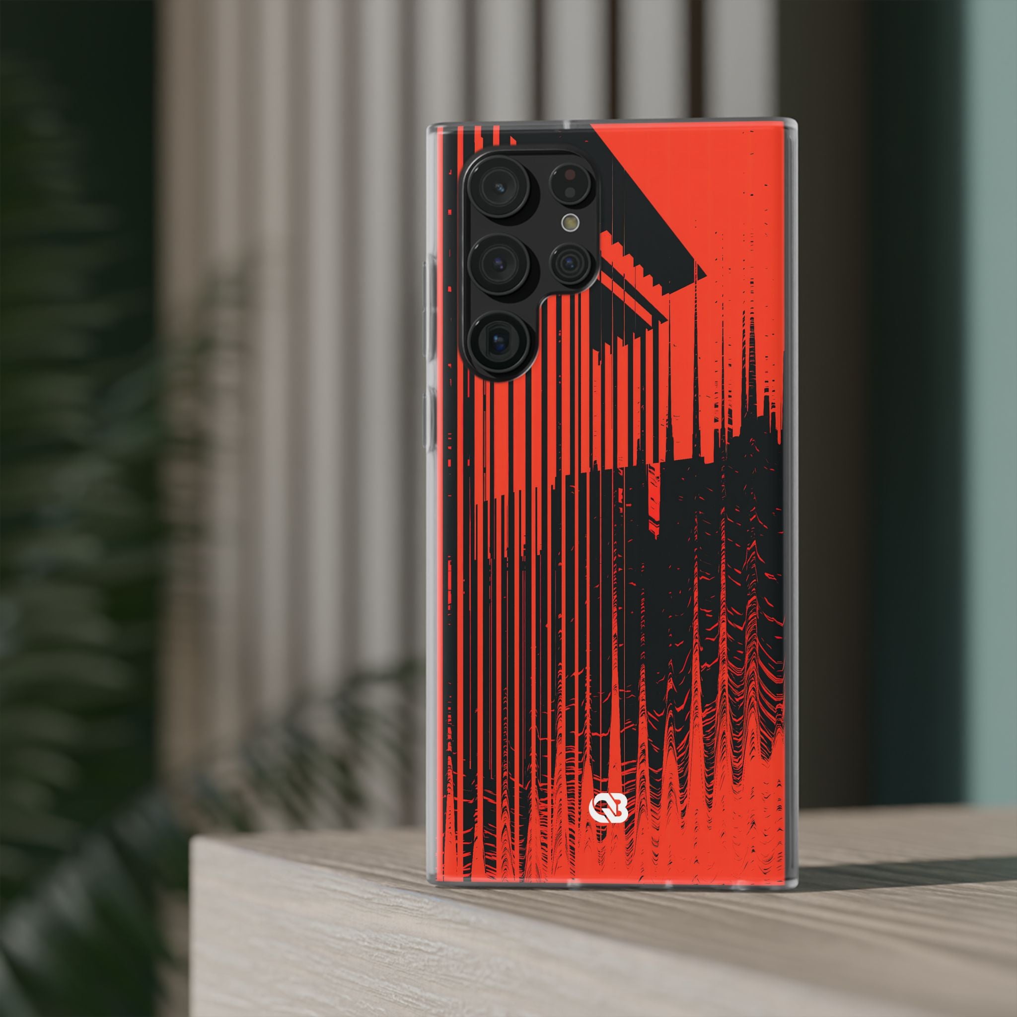 Red Lite Phone Case for Samsung - Crimson Brutalist Distortion