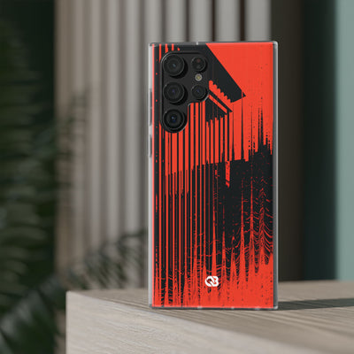 Red Lite Phone Case for Samsung - Crimson Brutalist Distortion