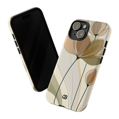 Translucent Petal Contour · Tough Phone Case for iPhone · Beige
