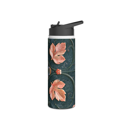Florentine Rose Arabesque · Insulated Water Bottle · Green