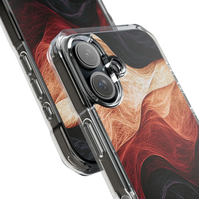 Ember Wave Dispersion · Clear Impact Magnetic Phone Case for iPhone · Red