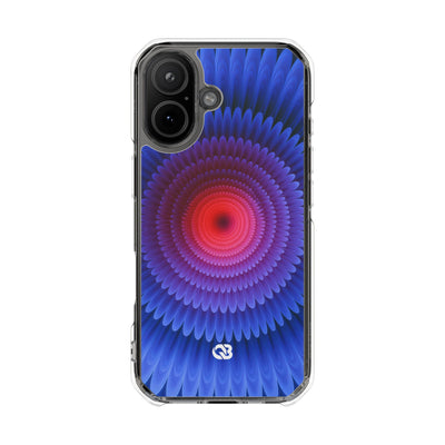 Radial Spectrum Bloom · Clear Impact Magnetic Phone Case for iPhone · Blue