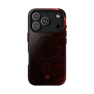 Red Tough 2.0 Magsafe Phone Case for iPhone - Crimson Flare Flux