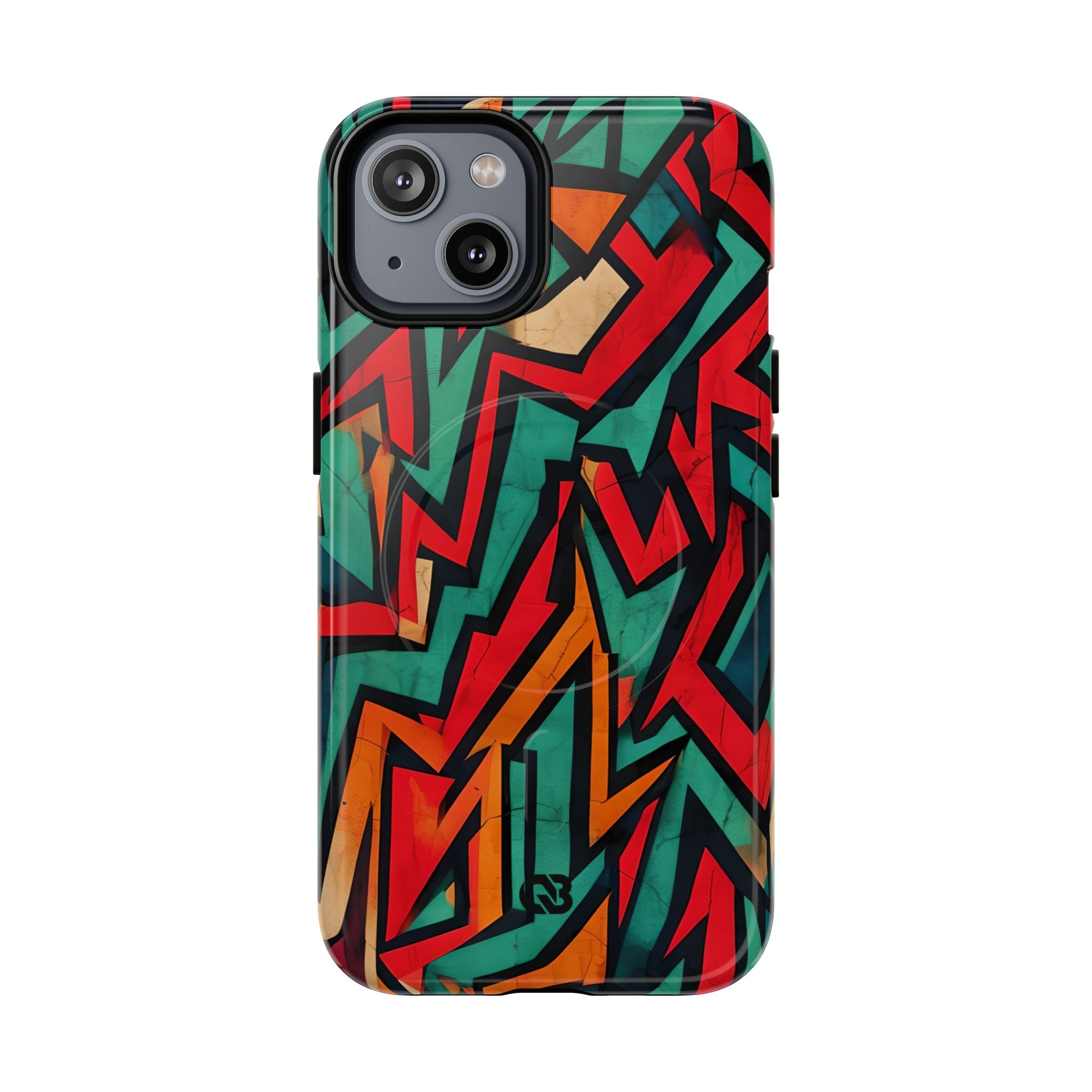 Jagged Teal Static · Tough+ Magsafe