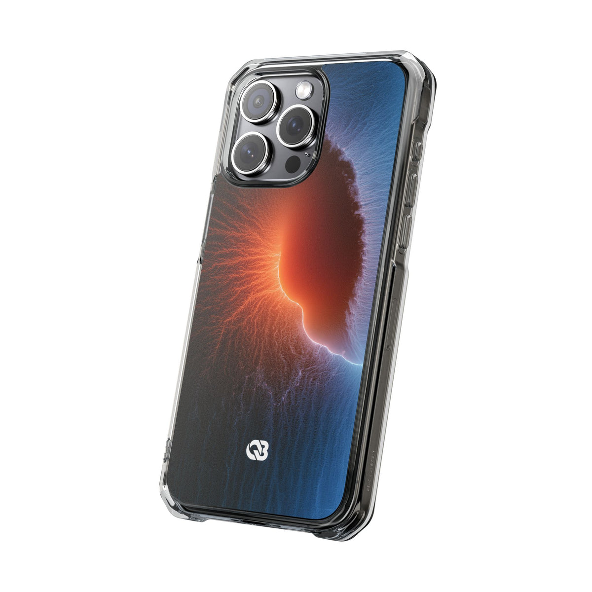 Thermal Aura Pulse · Clear Impact Magnetic Phone Case for iPhone · Blue