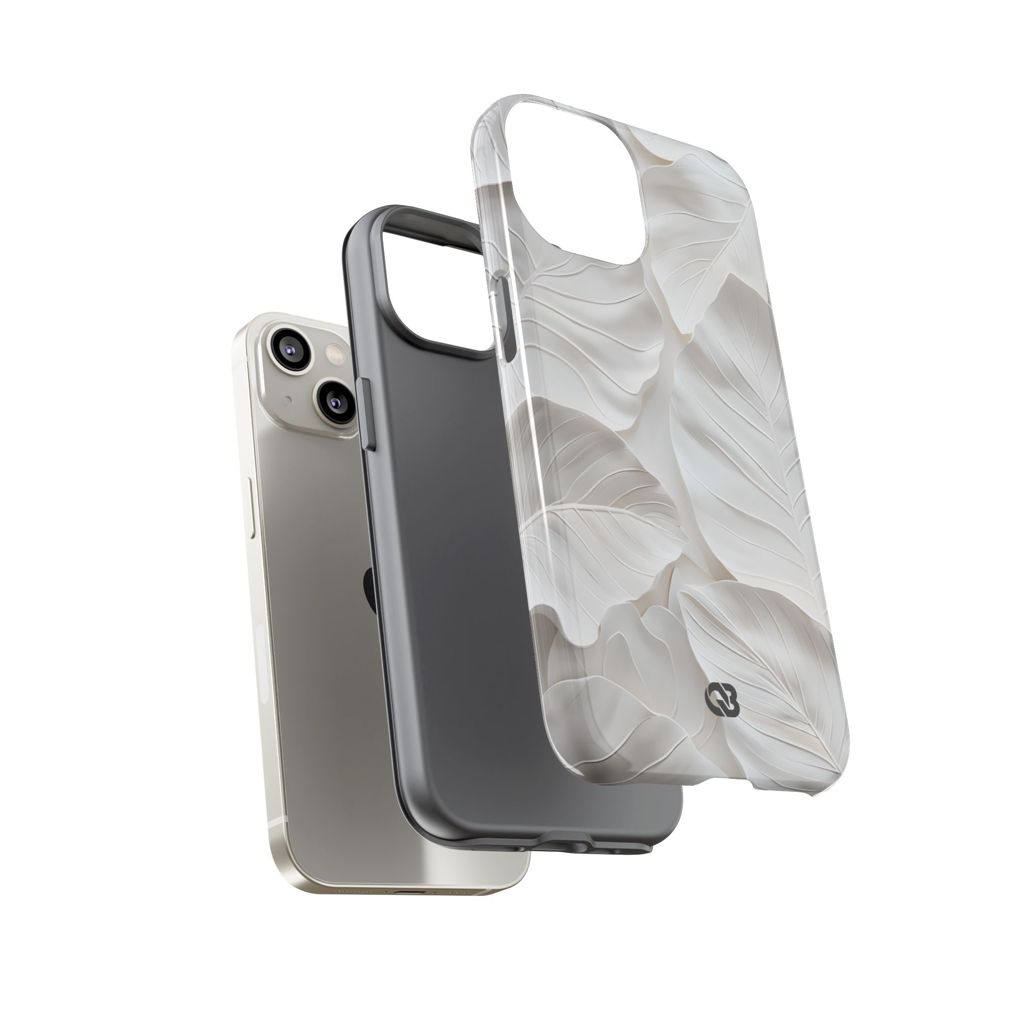Sculpted Ivory Leaves · Tough Coque de téléphone pour iPhone