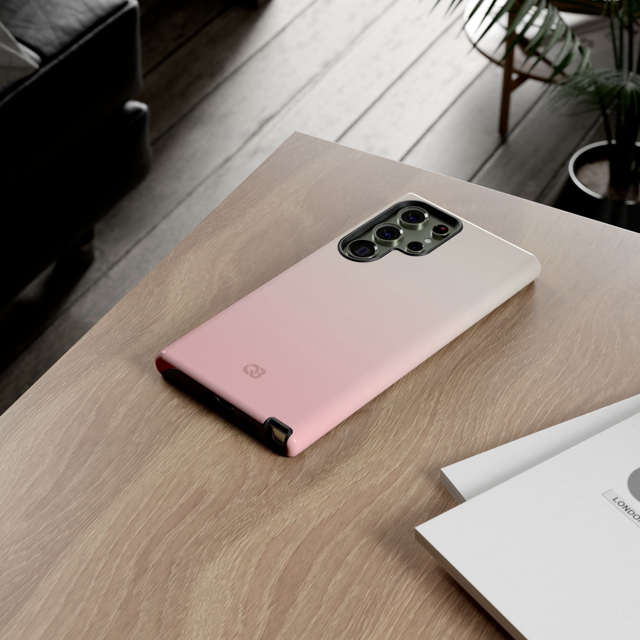 Pink Tough Phone Case for Samsung - Frosted Blush Horizon