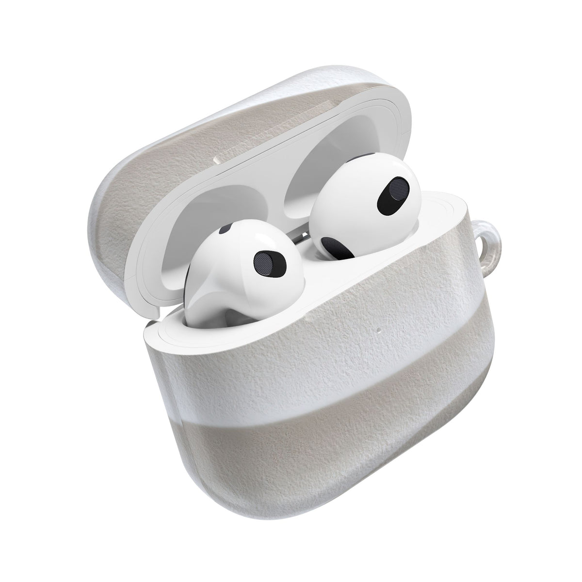 Sculpted Dune Relief · Hard Case for AirPods & AirPods Pro · White