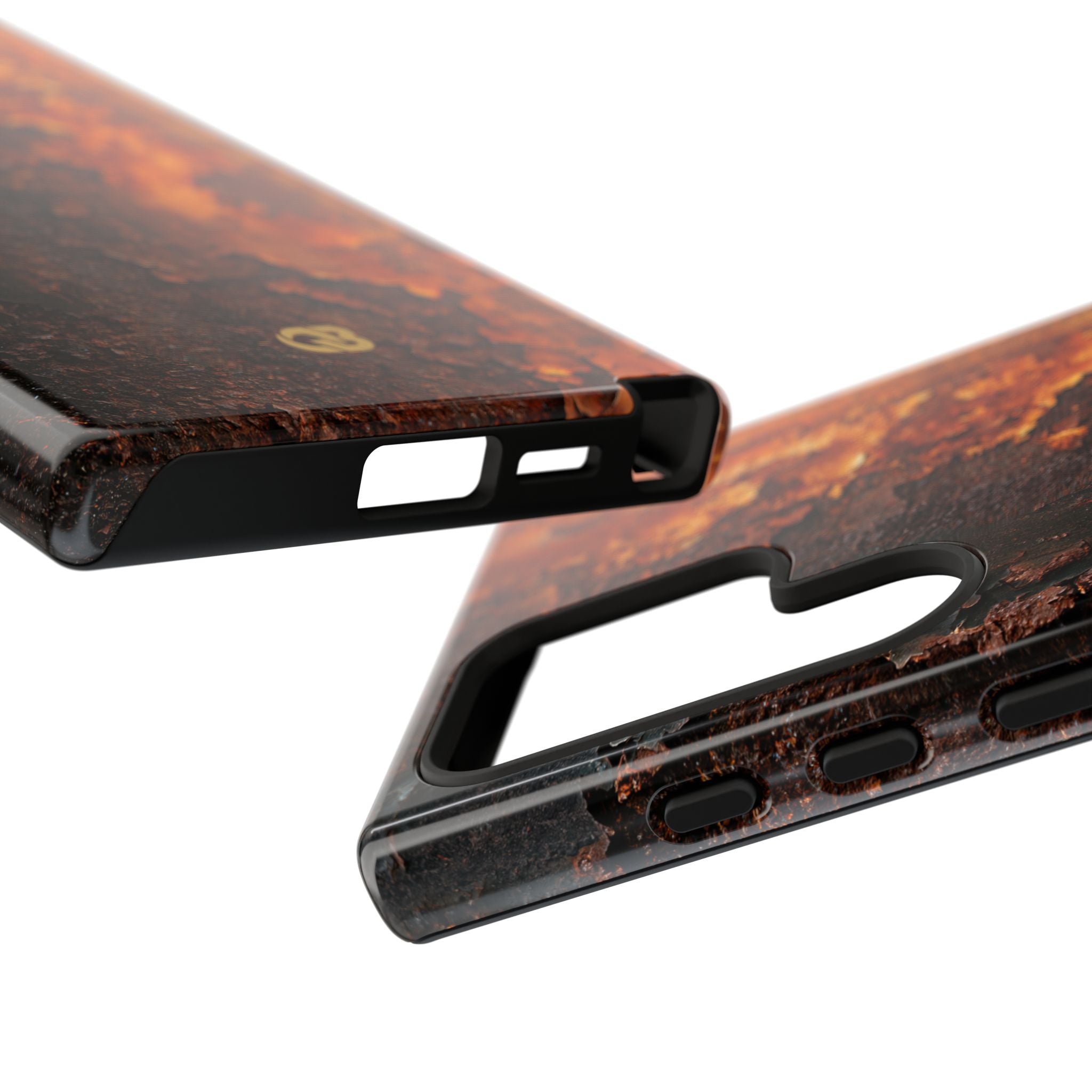 Orange Tough Phone Case for Samsung - Oxidized Iron Crust