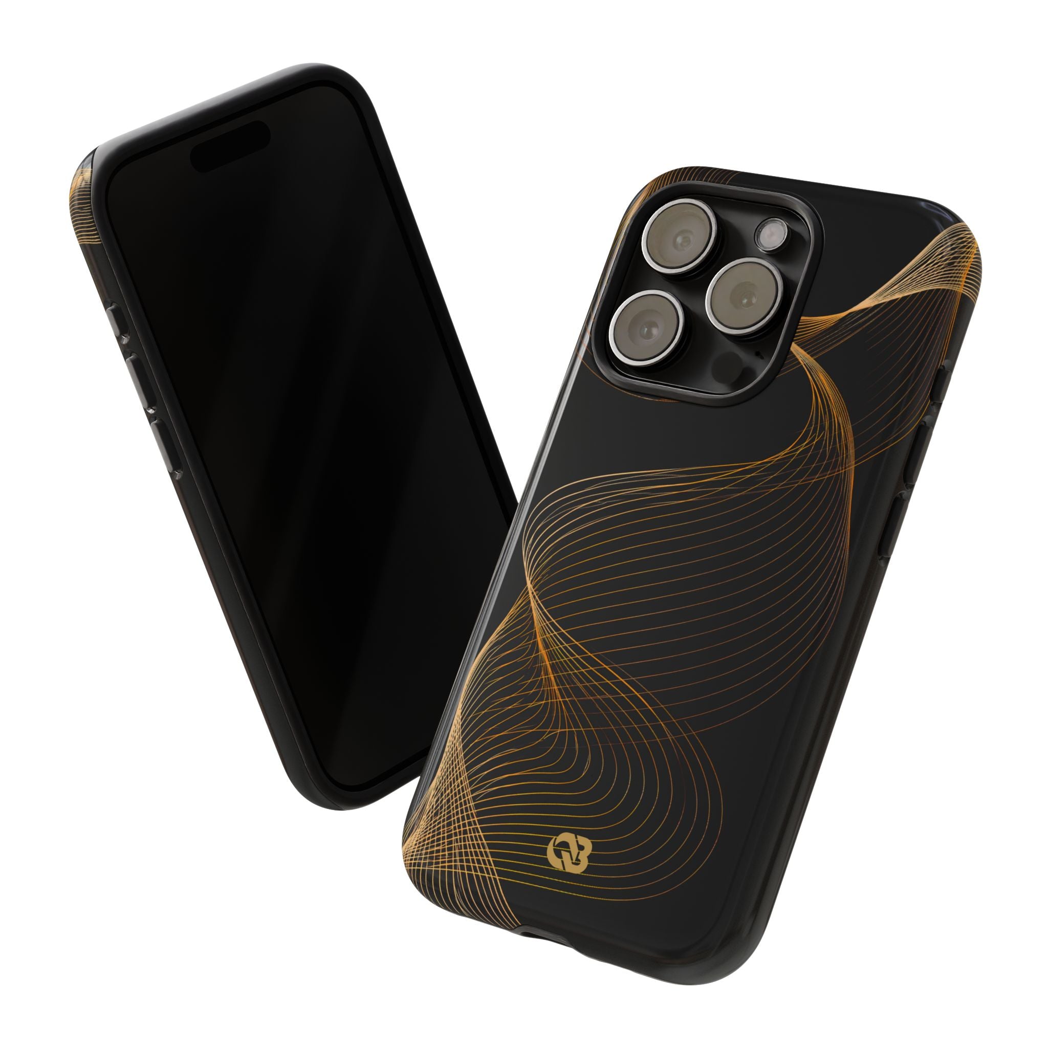 Gold Tough Phone Case for iPhone - Burnished Bronze Helix
