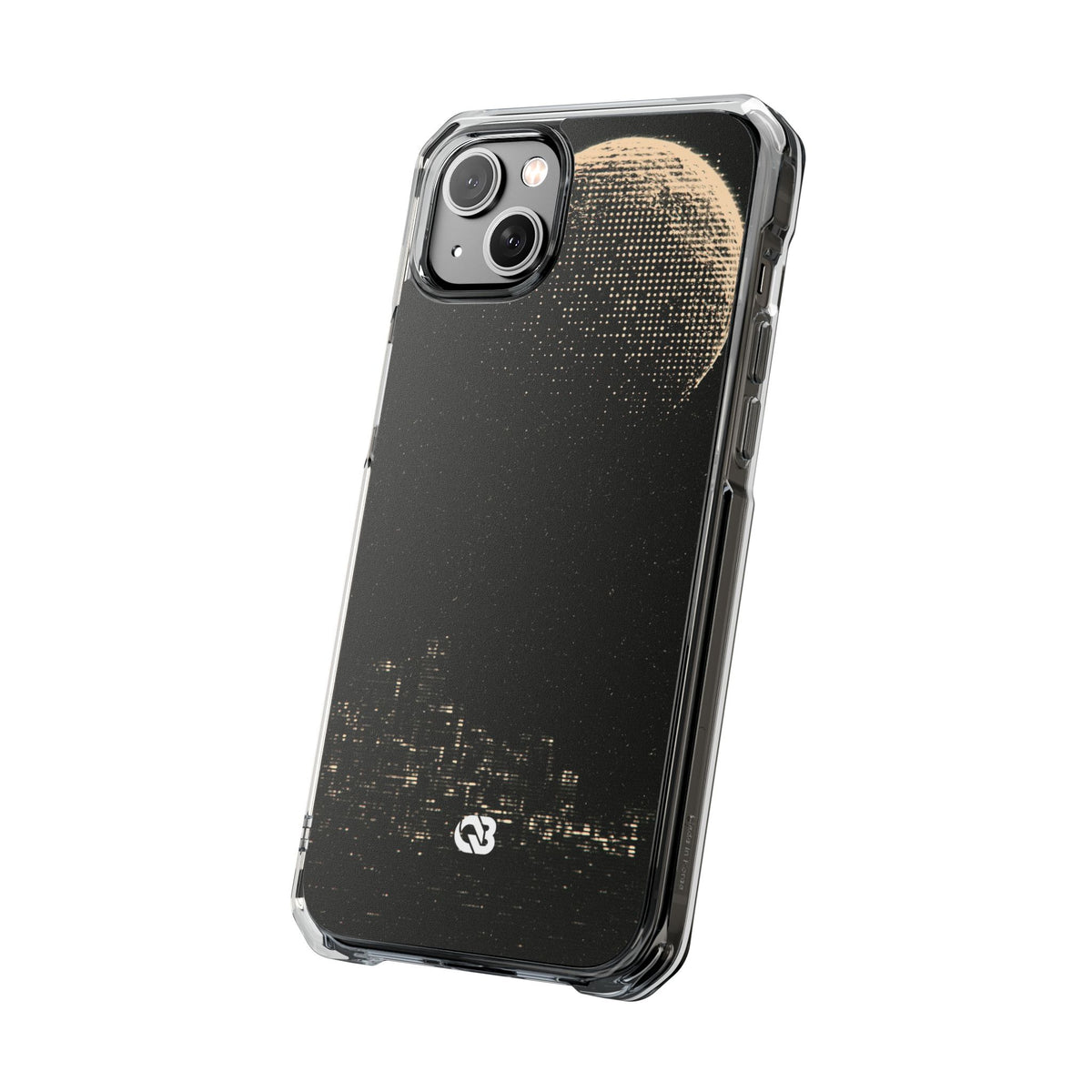 Lunar Metropolis Nocturne · Clear Impact Magnetic Phone Case for iPhone ·  Black