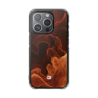 Amber Filament · Clear Impact Magnetic Phone Case for iPhone · Orange