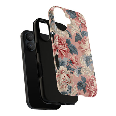Blush Peony Jacquard · Tough Phone Case for iPhone · Pink