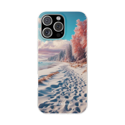 Snowy Footprints iPhone 16 Pro Max Case - Soft