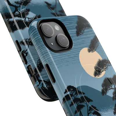 Blue Tough 2.0 Magsafe Phone Case for iPhone - Midnight Kyoto Pine