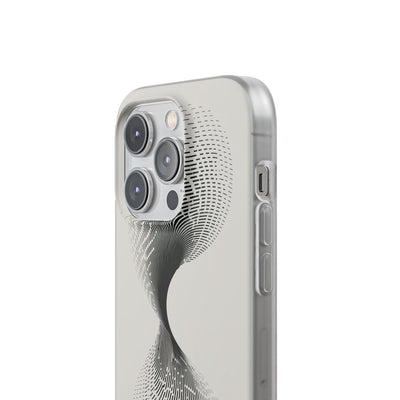 White Lite Phone Case for iPhone - Linear Torsion Grid
