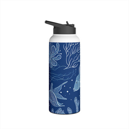 Blue Scale Reef - Stainless Steel Water Bottle