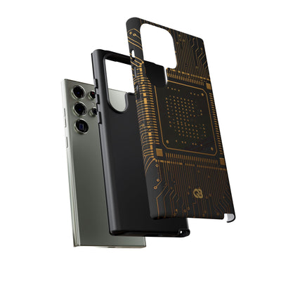 Gold Tough Phone Case for Samsung - Cyber Gold Processor