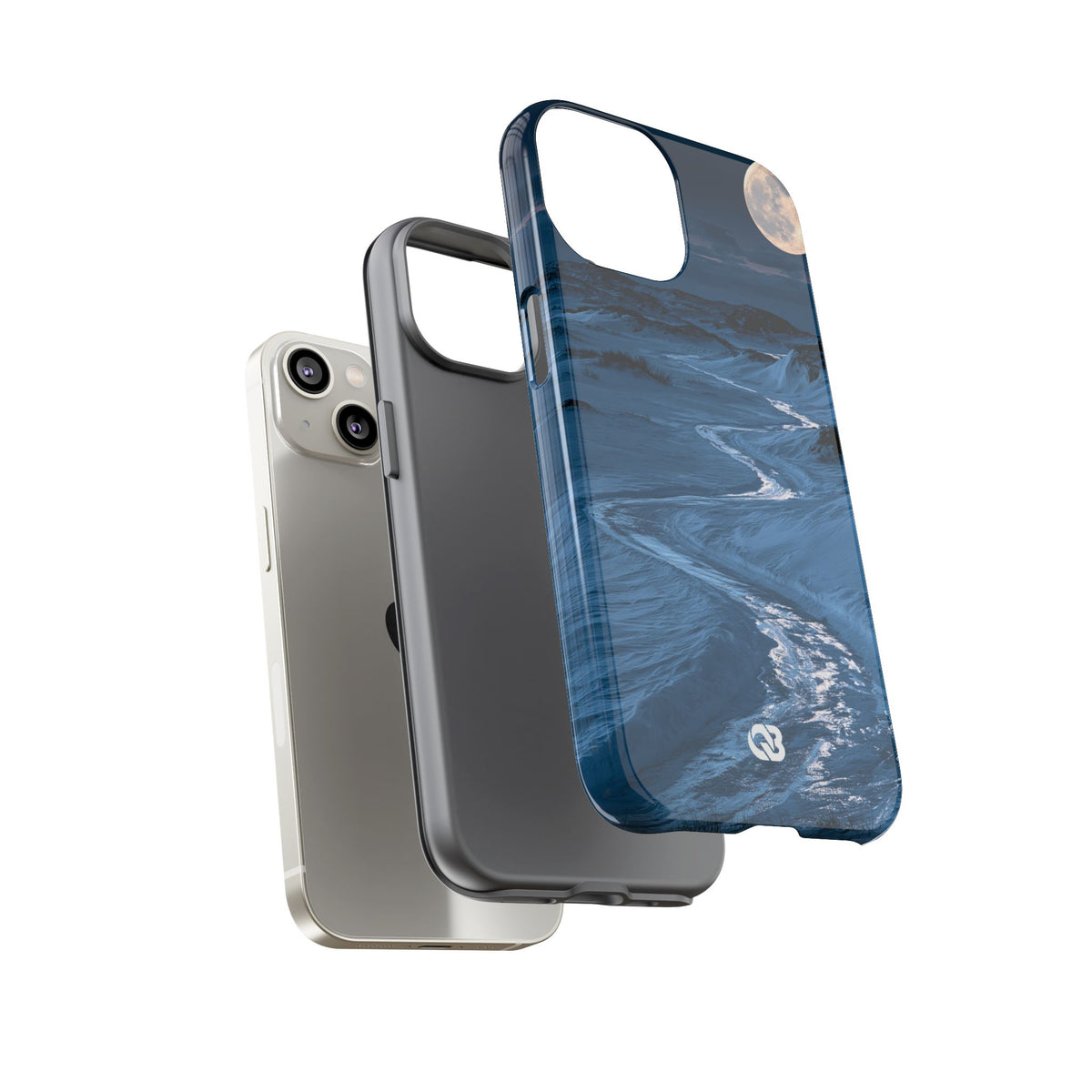 Arctic Moon Drift · Tough Phone Case for iPhone · Blue