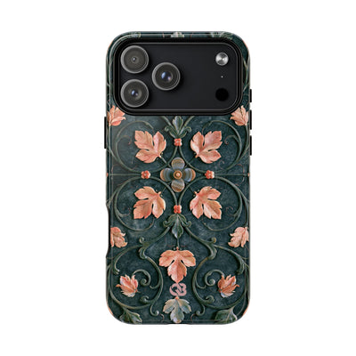 Florentine Rose Arabesque · Tough 2.0 Magnetic Phone Case for iPhone · Green