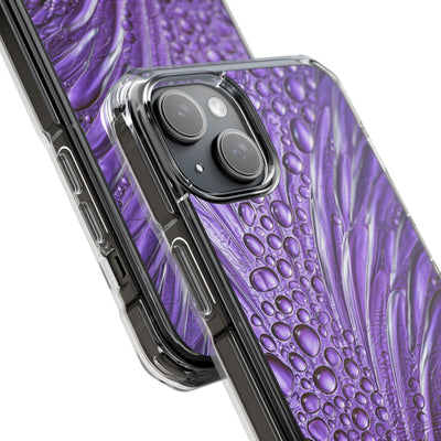 Violet Liquid Gel · Clear Impact Magnetic Phone Case for iPhone · Purple