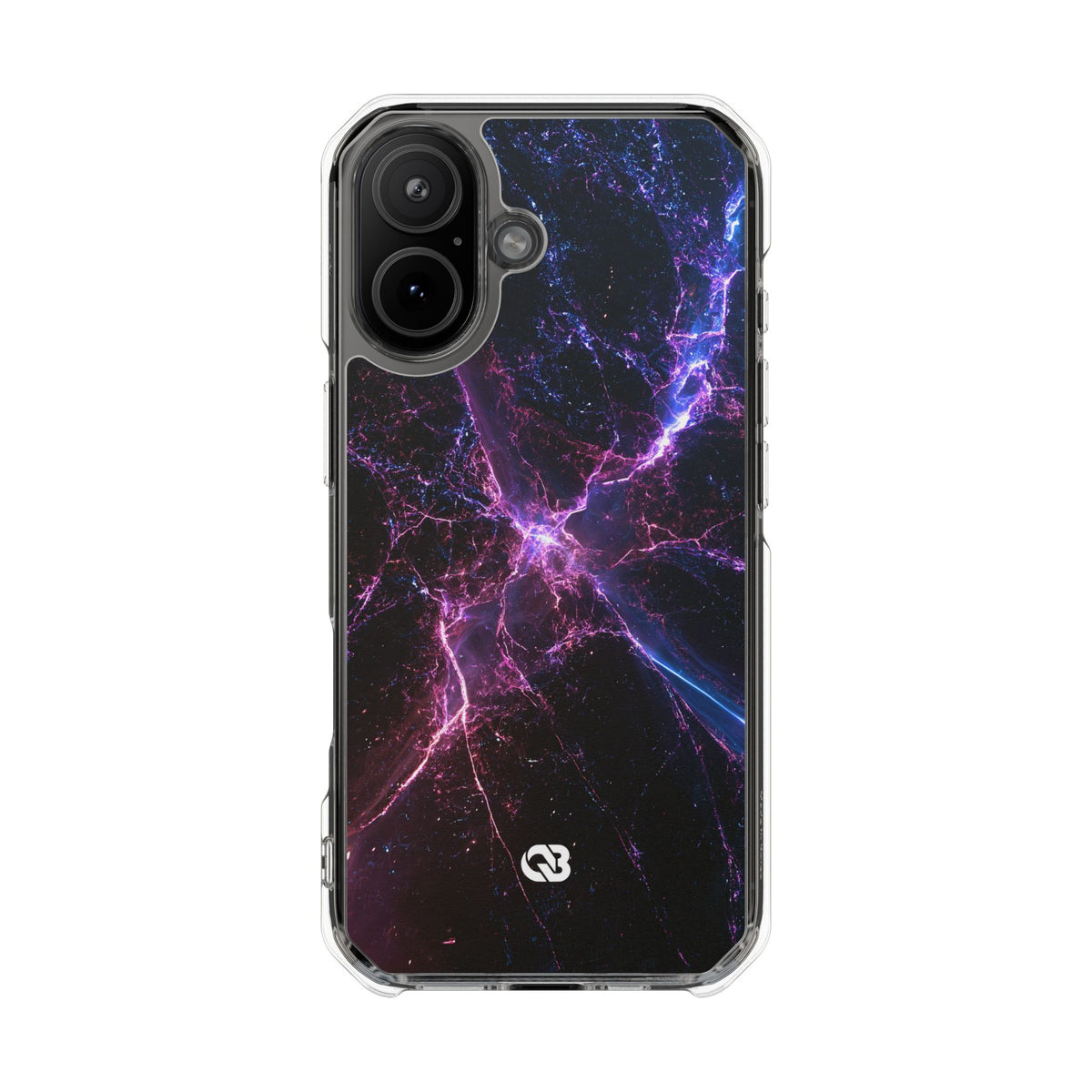 Neural Singularity · Clear Impact Magnetic Phone Case for iPhone · Black
