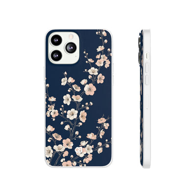 Midnight Plum Blossom · Lite Phone Case for iPhone ·  Blue