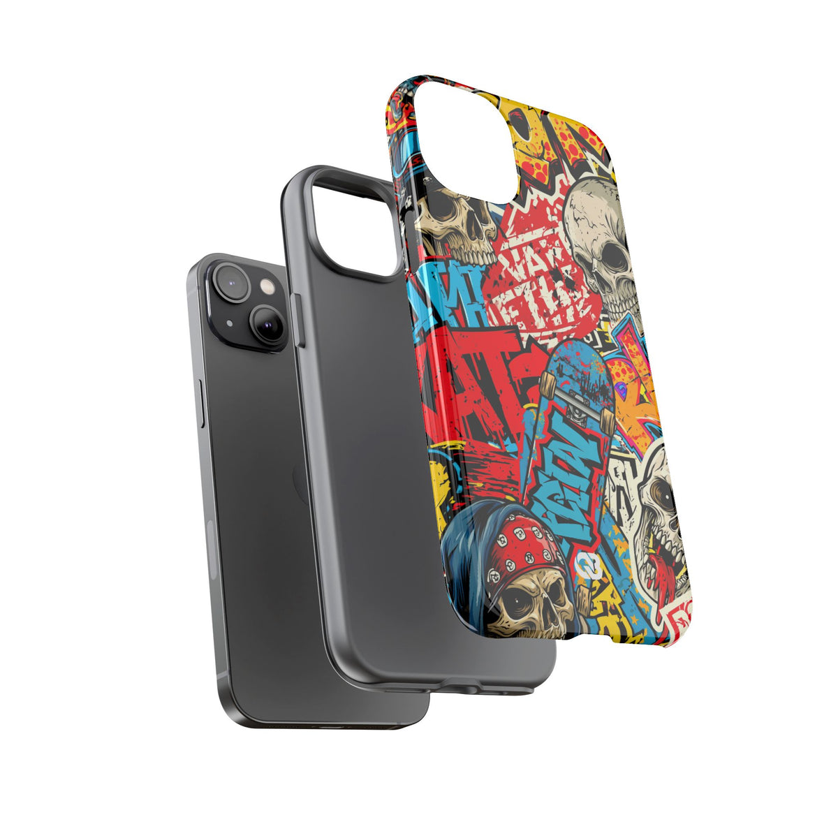 Skate Skull Riot · Tough Phone Case for iPhone · Red