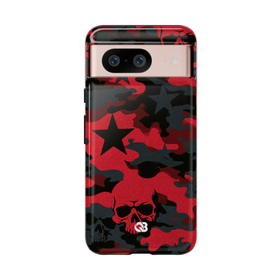Crimson Skull Camo · Tough Phone Case for Pixel ·  Red