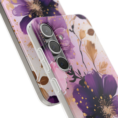 Gilded Violet Bloom · Soft Phone Case for Samsung