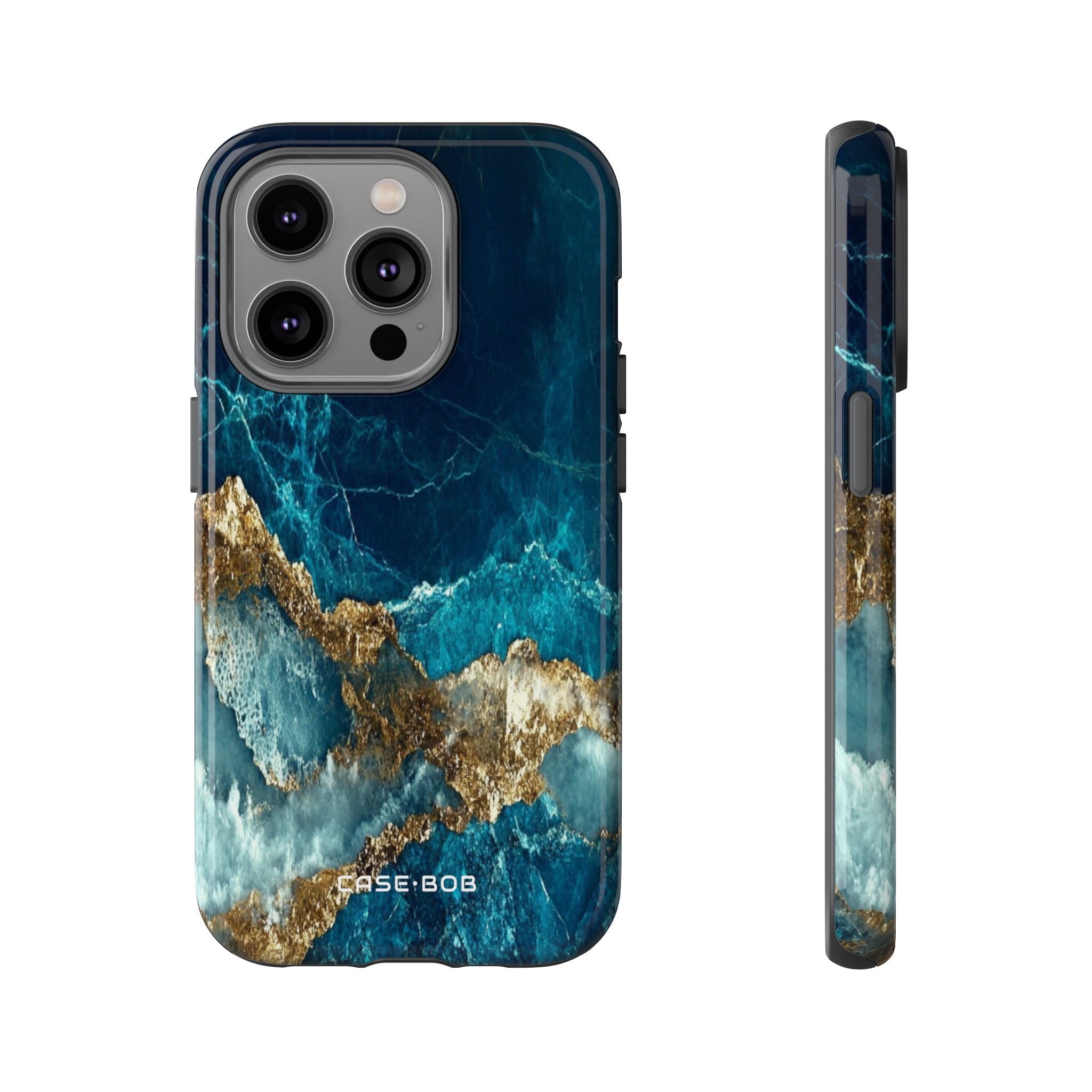 Halki Gold Split iPhone 14 Pro -Kova suojakotelo