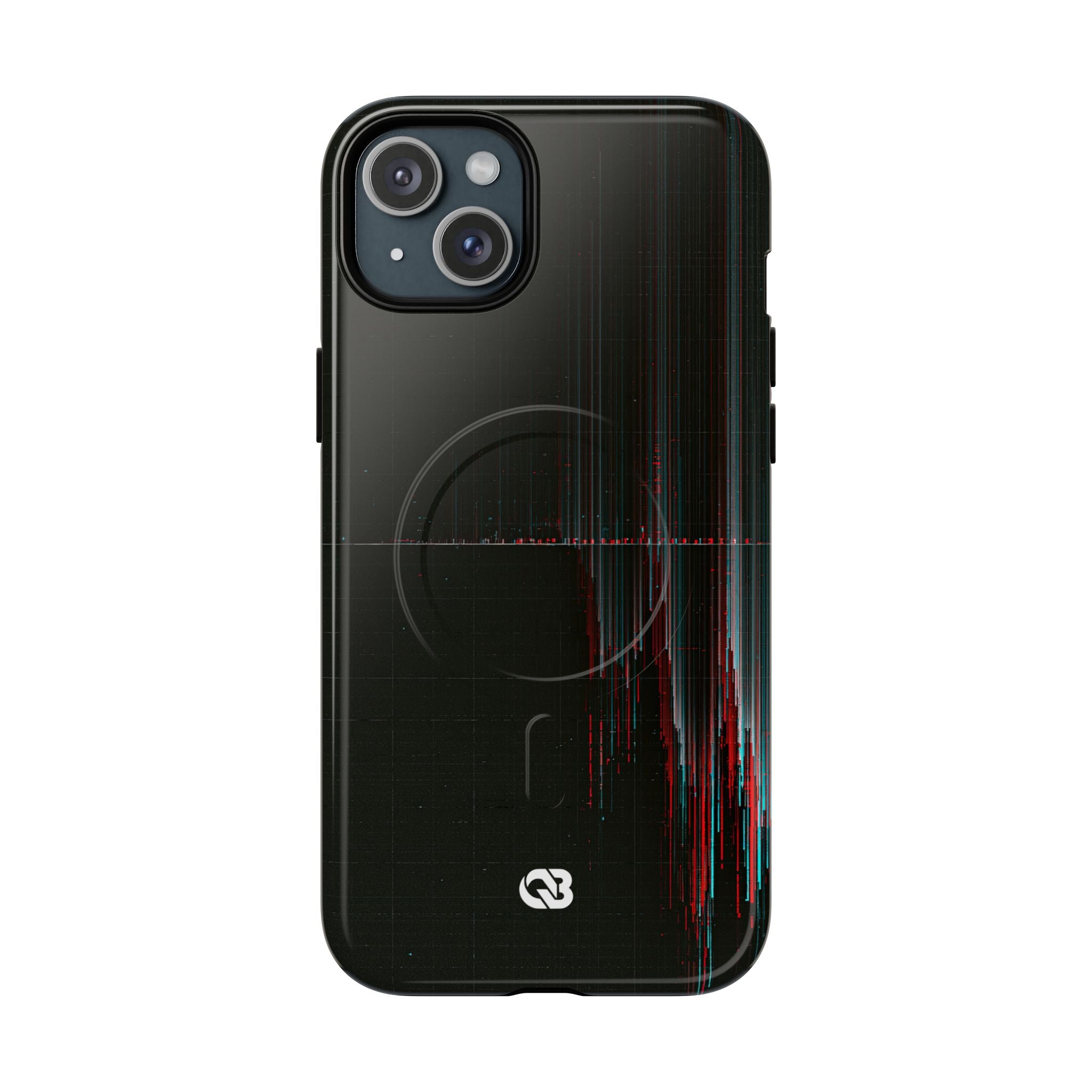 Black Tough 2.0 Magsafe Phone Case for iPhone - Corrupted Data Stream