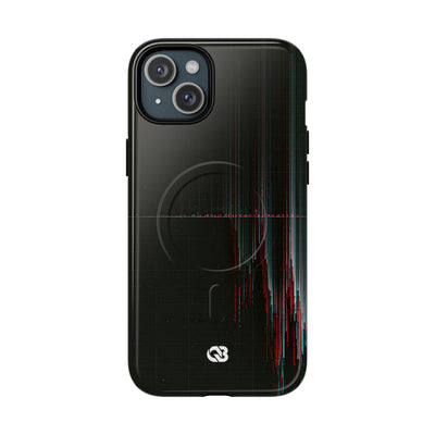 Black Tough 2.0 Magsafe Phone Case for iPhone - Corrupted Data Stream