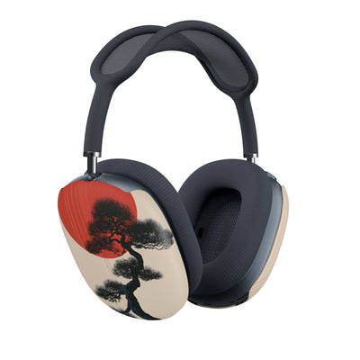 Crimson Sun Bonsai · Hard Case for AirPods Max · Beige