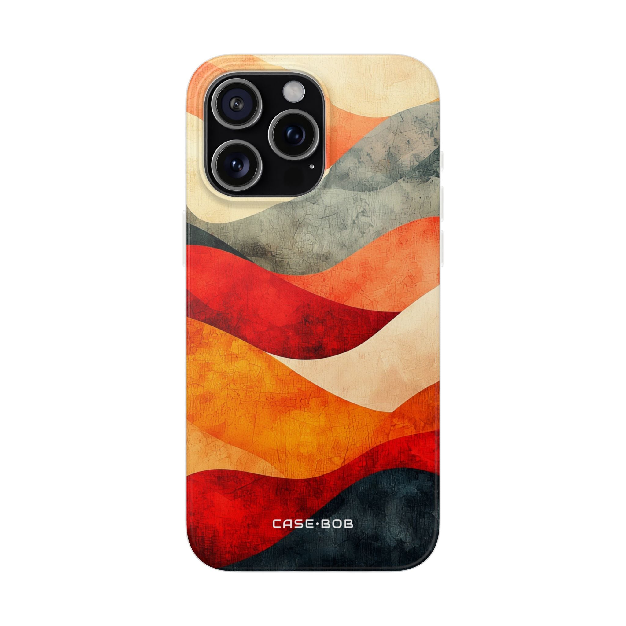 Cracked Wave Sunset iPhone 15 Pro Max Case - Soft