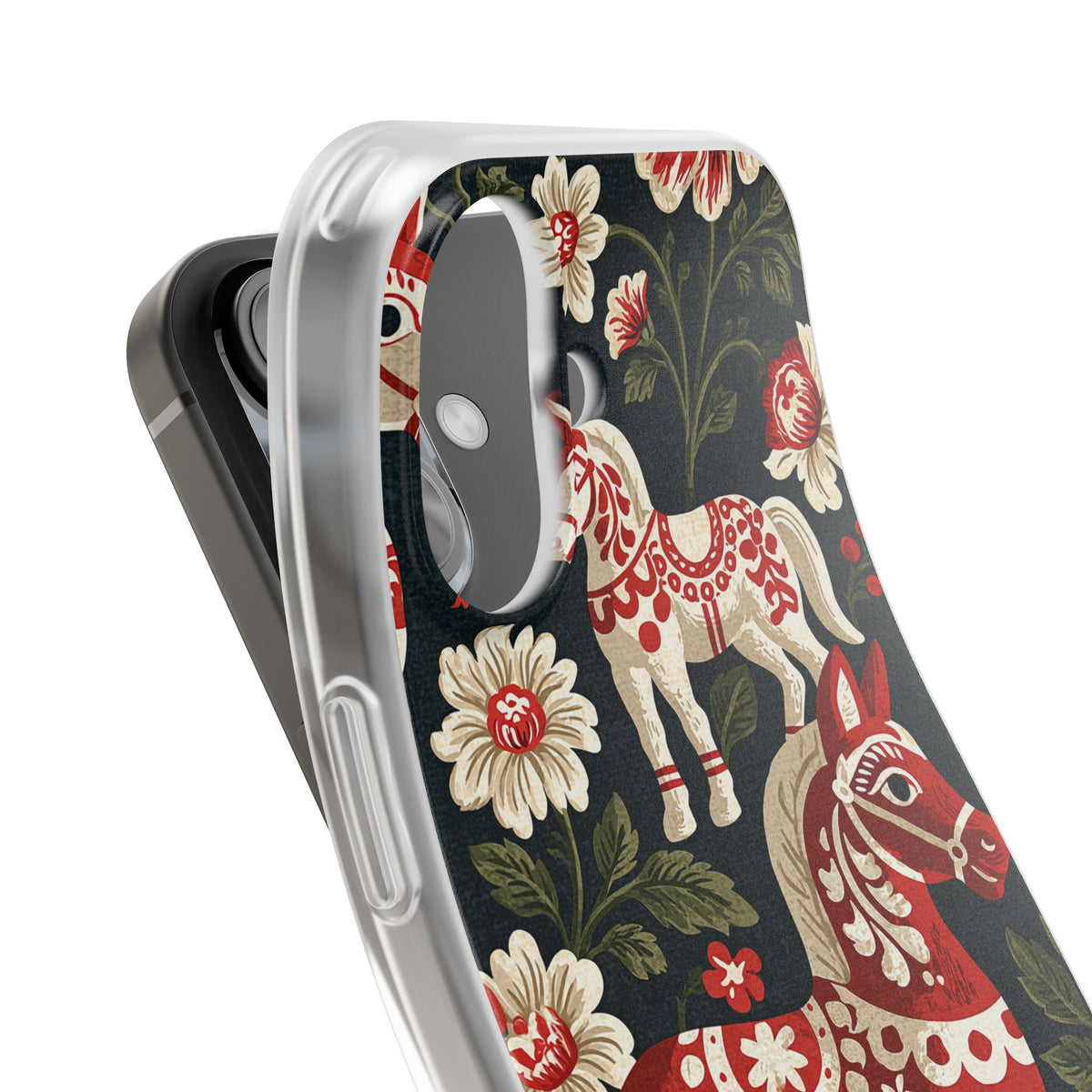 Nordic Dala Meadow · Lite Phone Case for iPhone ·  Red