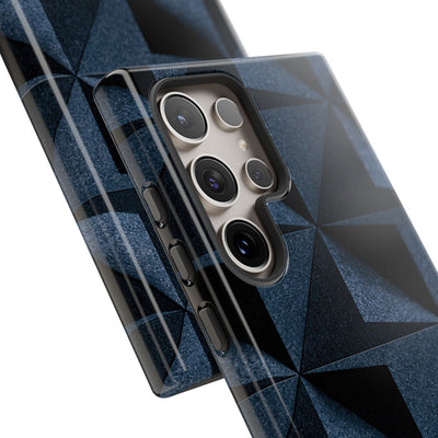 Blue Tough Phone Case for Samsung - Indigo Basalt Facets