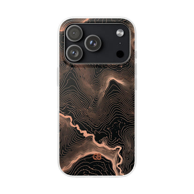 Orange Lite Phone Case for iPhone - Salmon Ridge Topo