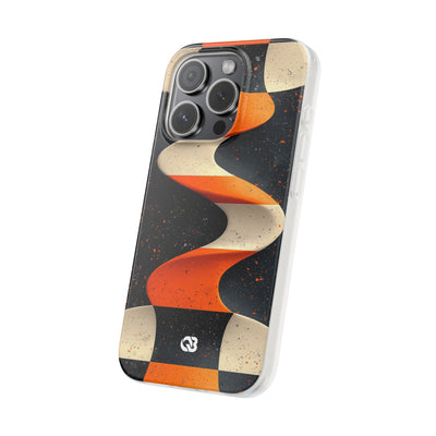 Orange Grit Twist · Coque de téléphone Soft pour iPhone