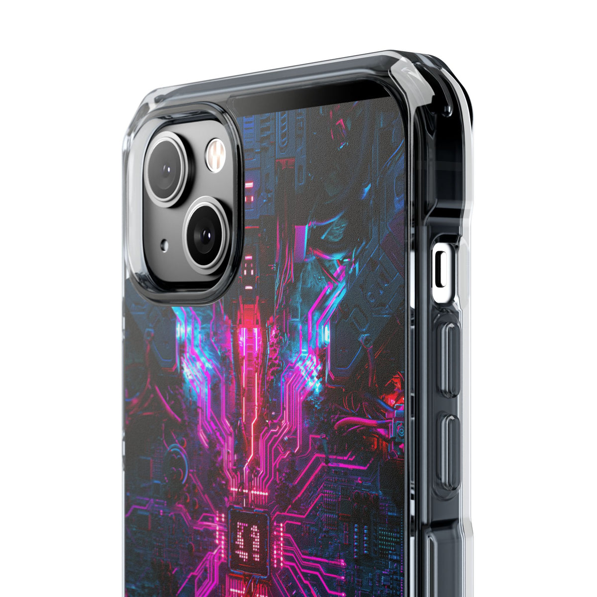 Neural Circuit Core · Clear Impact Magnetic Phone Case for iPhone ·  Black
