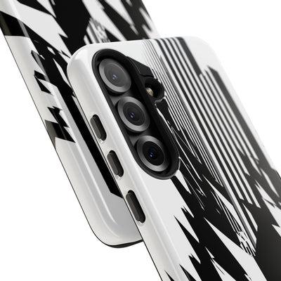 White Tough Phone Case for Samsung - Shattered Vector Spire