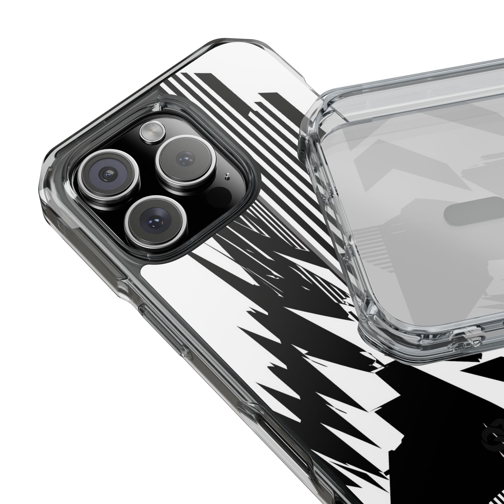 White Impact MagSafe Phone Case for iPhone - Shattered Vector Spire
