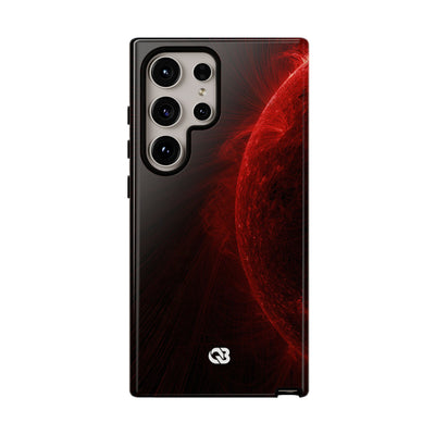 Red Tough Phone Case for Samsung - Solar Crimson Flare