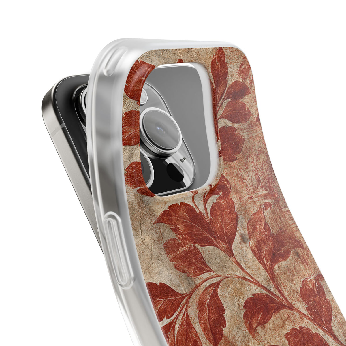 Terracotta Botanical Fresco · Lite Phone Case for iPhone ·  Red
