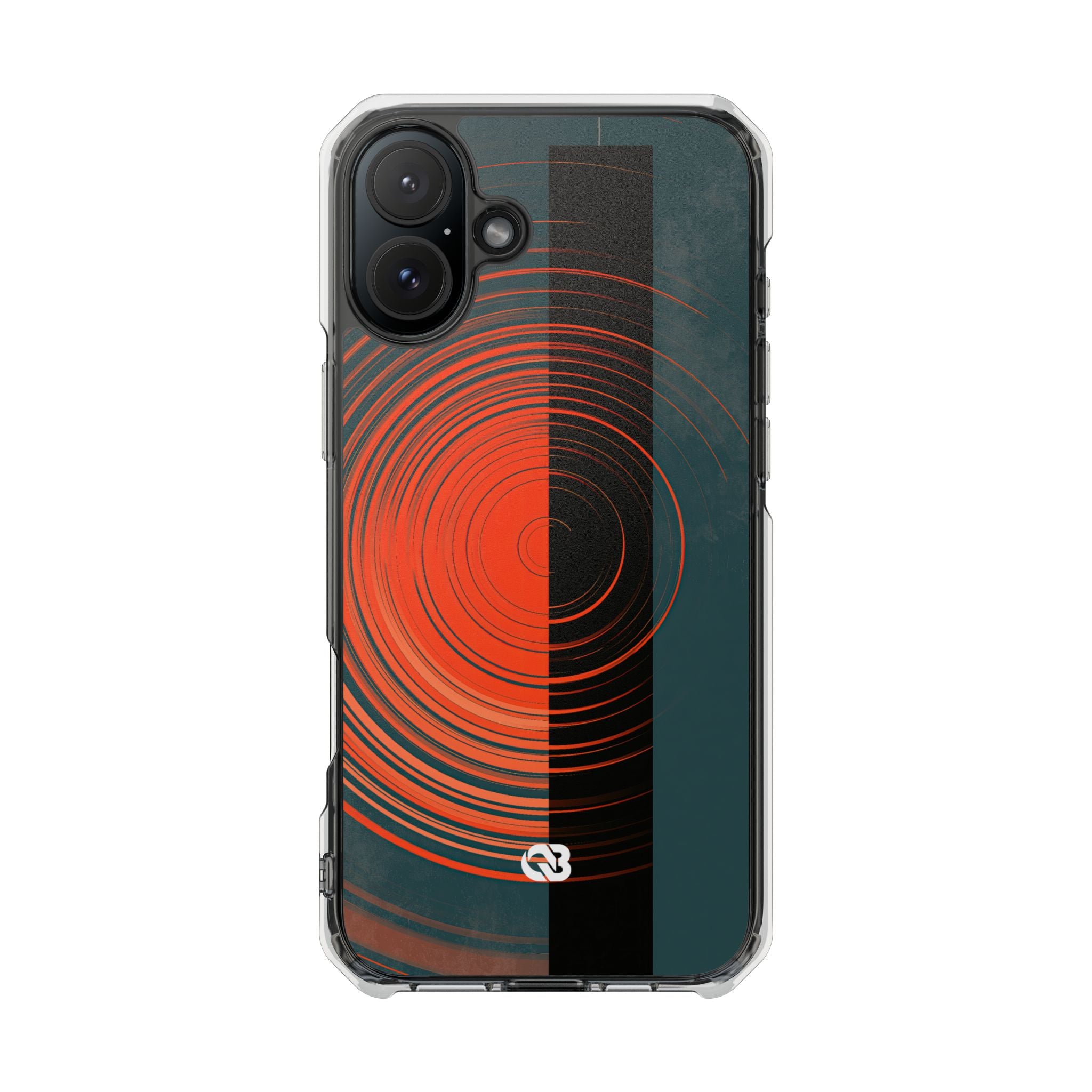 Teal Impact MagSafe Phone Case for iPhone - Burnt Slate Radial