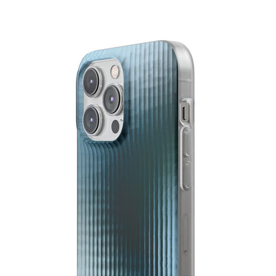 Blue Lite Phone Case for iPhone - Glacial Reeded Glass