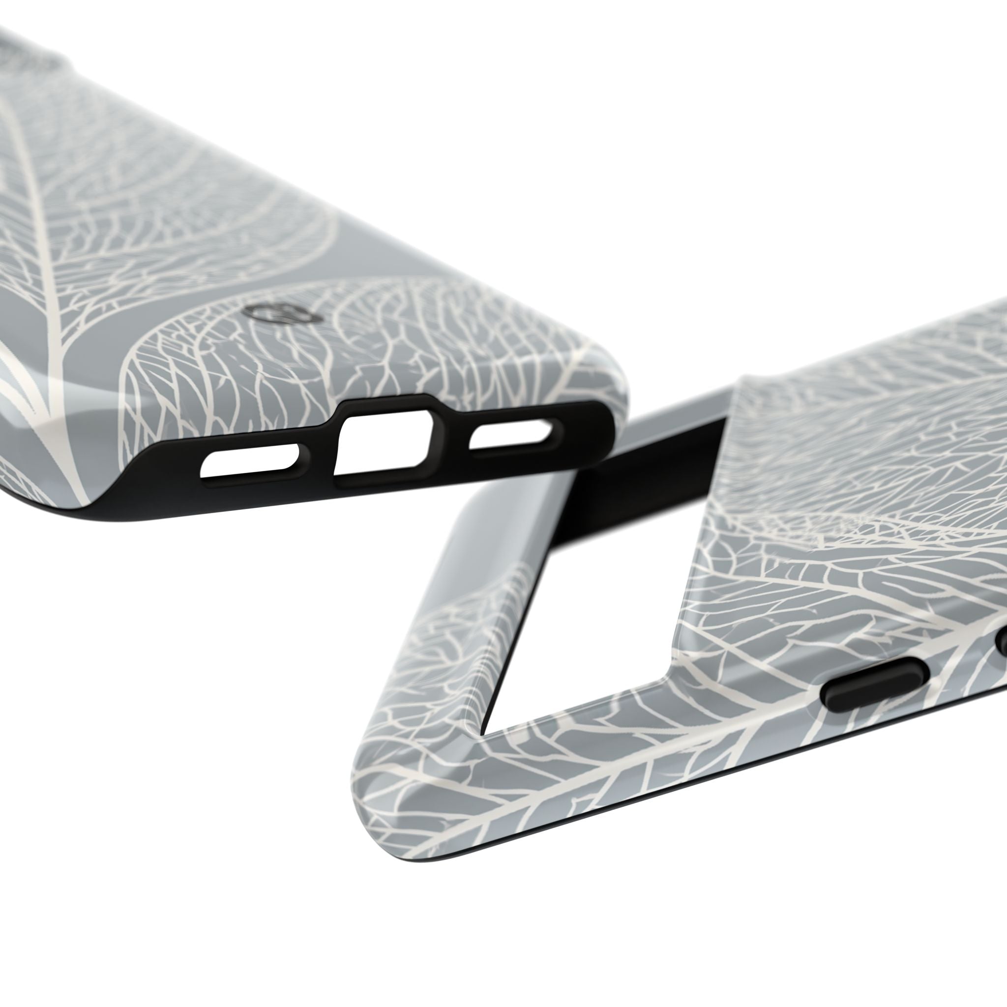 Grey Tough Phone Case for Google Pixel - Frosted Ash Veins