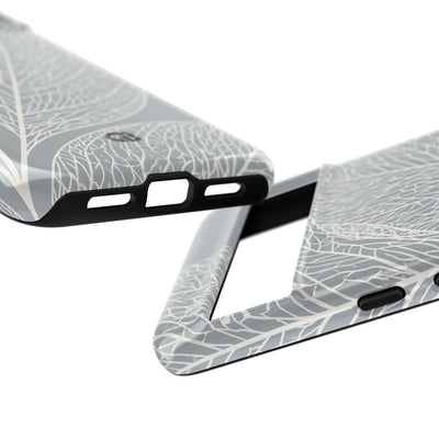 Grey Tough Phone Case for Google Pixel - Frosted Ash Veins