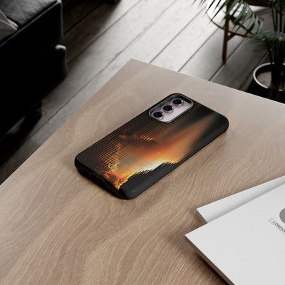 Luminous Grid · Tough Phone Case for Samsung · Black