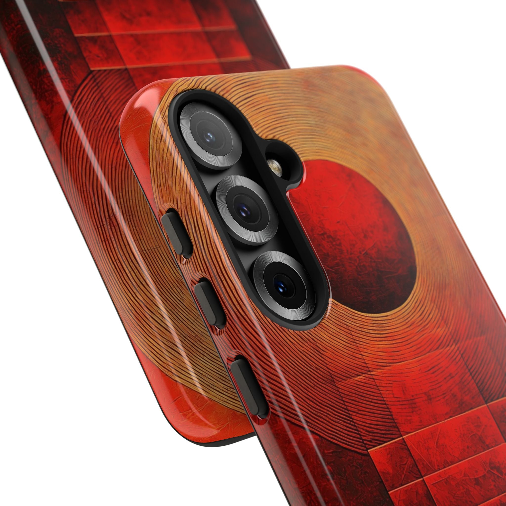 Crimson Orbit Samsung S25 Case - Tough